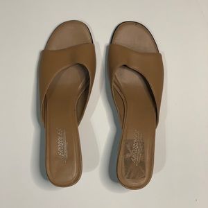 Tan Slip on Heels